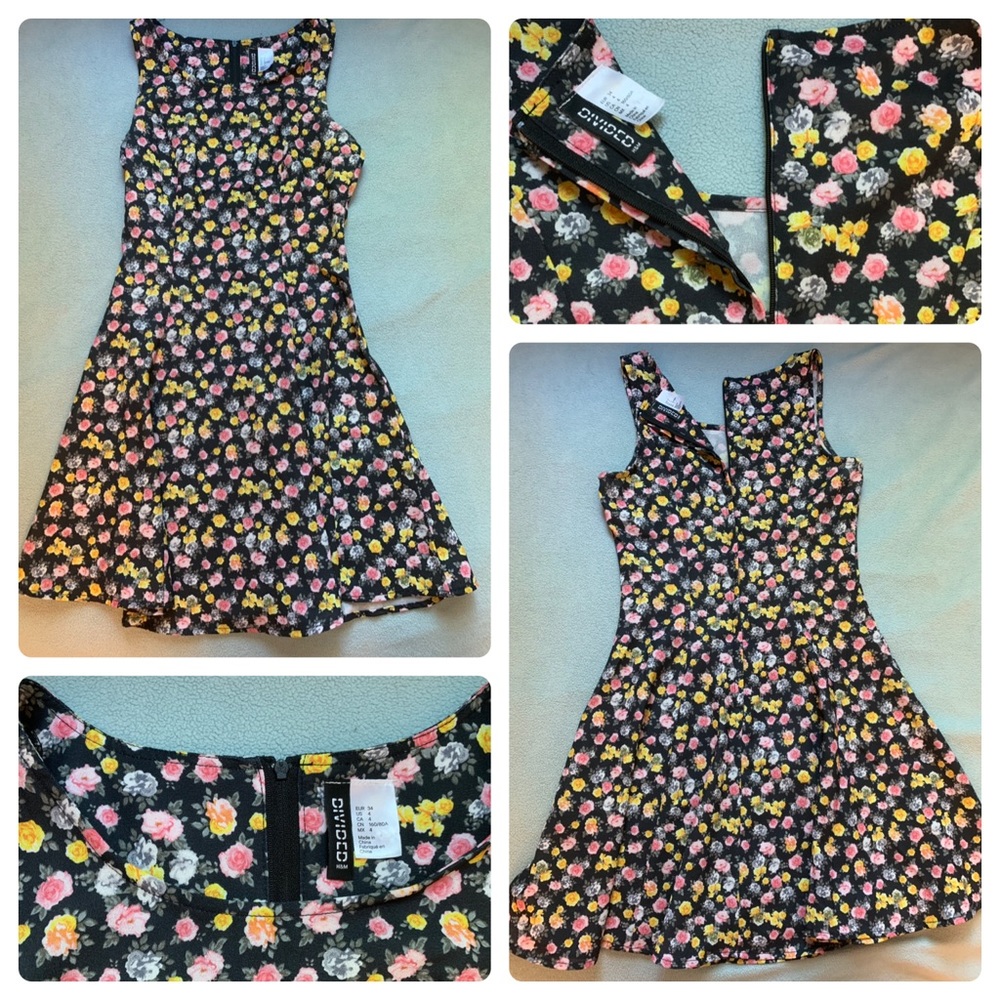 H&M Divided Floral Skater Dress